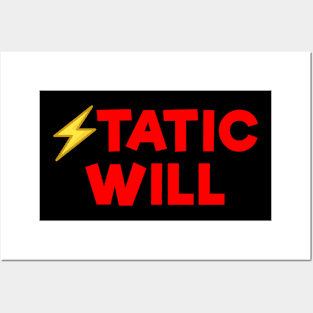 Static will Red Posters and Art